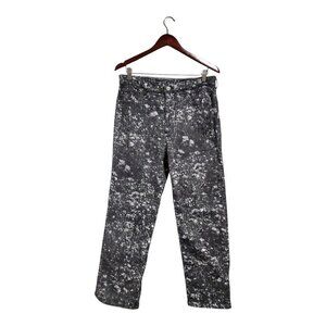 Adrianna Goldschmied Alexxis Cropped Black Flower Field Jeans Vintage Fit Sz 31